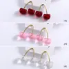 Brincos de Fruta Cereja Vermelha Novos, Doces e Simples, Transfronteiriços, Brincos de Design de Nicho da Moda, Exquisitos e Versáteis