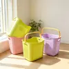 Cesta para Ropa Sucia Bolso Doméstico Cesta de Almacenamiento para Baño Cesta para Lavandería de Balcón Cesta Cuadrada de Plástico Transpirable Cesta de Almacenamiento Imprimible
