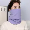 Bufanda Polar a Cuadros con Forro Polar Caliente Estilo Grueso Protector de Cuello Color Sólido Máscara a Prueba de Viento para Ciclismo Otoño e Invierno