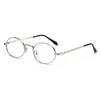 Óculos de Grau Estilo High-End Ovais com Armação Pequena para Rostos Pequenos, Anti-Luz Azul, Armação Retro Lente Lisa L
