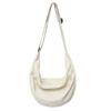 Bolsas para Mulheres Estilo Coreano Simples Cor Pura Bolsa Dumpling para Homens Popular Japonês e Coreano Grande Capacidade Bolsa de Ombro Estudante Bolsa Transversal Casal