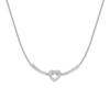 Banhado a ouro 18K Titânio Aço Nicho Design Cobra Cadeia Em Forma De Coração Em Forma De Zircão Pingente De Espinha Colar De Moda P243443