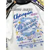 Camisetas personalizadas de manga curta 100% algodão para eventos esportivos, personalização de LOGO DIY de formatura para alunos do ensino fundamental II e médio