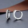 Pendientes de plata de ley s925 con una sola hilera de diamantes y aguja, estilo coreano, con hebilla de diamante, a la moda, combinables con todo.