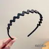 Diadema para lavarse la cara y mascarilla facial para hombre con dientes, antideslizante, diadema deportiva invisible, pinza para el pelo mate, accesorio para el cabello