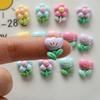 Mini manicura girasol tulipán resina pequeña flor accesorios hechos a mano horquilla material al por mayor sur 3