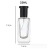 Botellas Cuadradas Gruesas para Perfume al por Mayor, Botellas de Spray para Perfume Tipo Prensa, Botellas Portátiles de Muestra para Perfume, Botellas Recargables para Perfume