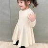Vestido de primavera e outono para meninas, bebê, estilo estrangeiro popular, marca de moda infantil personalizada, vestido de princesa de malha brilhante coreano