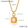 Personalidad Estilo Británico Nicho Ola Textura de Puntos Sentido del Diseño Joyería de Perlas de Agua Dulce Elegante Acero Titanio Traje de Moda