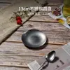 Nuevo Plato de Cena Retro de Acero Inoxidable 316, Plato Estilo Occidental Gris Copo de Nieve, Plato Pequeño para Camping al Aire Libre Picnic