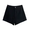 Shorts de Tres Cuartos Estilo Americano para Mujer, Nuevo Estilo Primavera y Verano 2026, Pantalones Cortos Ajustados Negros Adelgazantes de Pierna Larga para Mujer