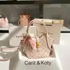 Bolsa Cesta de Legumes Rosa de Grande Capacidade Balde Embossado Bolsa Tote Balde Vintage Europeu e Americano Bolsa de Mão para Mulheres Versátil