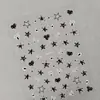 Pegatinas para Uñas con Estampado de Leopardo Cruzado Estrellas de Cinco Puntas Planas Versátiles Puntos Estrellas de Cinco Puntas Regulares Estilo DH