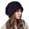 Nuevo Gorro Postparto de Gran Circunferencia de Cabeza, Gorro de Lana Tejido Cálido y Resistente al Frío, Gorro Holgado Versátil de Moda Europea y Americana para Mujer