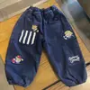 Pantalones nuevos de algodón tejido, lavados y con forro polar, en un lindo estilo japonés. Pantalones de algodón bordados de invierno versátiles de Harada para hombres, mujeres y niños