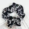 Anillo para el cabello con diseño de calavera de Halloween, tejido de tejido de intestino grueso, color caramelo, combinable con todo, con diseño floral sencillo, transfronterizo entre Europa y América.