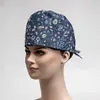 Touca Cirúrgica Odontológica Gourd Cap Hospital de Animais Touca com Estampa de Desenho Animado Chapéu de Sala de Cirurgia para Doutor Homem e Mulher