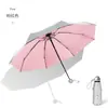 Nuevo Parasol Plata Titanio 50% de descuento Ocho Varillas Resistente al Sol y a los Rayos UV, Compacto y Portátil, Adecuado para Clima Soleado y Lluvioso, con Logo Personalizable