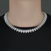 Accesorios Ins Europeos y Americanos Collar Hip-Hop Marca de Moda Tachonado con Circonita Forma Marquesa Pulsera Tenis Mixta Hip-Hop Cha