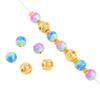 Tienda de oro con fuerte retención de color Oro de arena de Vietnam estrellas pequeñas coloridas con agujero pasante accesorios DIY cuentas redondas cuentas sueltas cuentas para pulsera