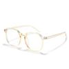 Xunge Gafas de Montura Grande 82272 Espejo Plano Cubre Rostro Redondo para Mujeres Ins Estilo Preppy Gafas Cubre Rostro para Hombres