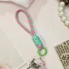Gaxeta de cordão para celular color block, pulseira curta universal para capa de celular, chaveiro 12CM, alça anti-perda destacável
