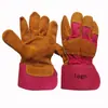 Guantes de soldadura eléctrica de piel de vaca guantes de trabajo suaves de protección laboral guantes de soldador suaves resistentes al desgaste piel de palma completa de goma amarilla