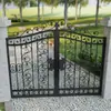 Puerta de Hierro Forjado Estilo Europeo Puerta de Jardín para Villa Puerta de Patio Entrada Doble de Campo Pasaje de Corredor Puerta de Hierro