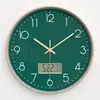 Reloj de pared para uso doméstico, reloj simple de pared para sala de estar y dormitorio, reloj de cuarzo, no requiere perforación, forma redonda, disponible para venta al por mayor