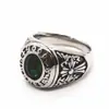 Anillo Retro Europeo y Americano Transfronterizo para Hombre con Piedra Preciosa Anillo Cuadrado de Rubí Dominante Hip-hop Fundido