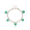 Joyería transfronteriza europea y americana acrílico de color tobillera cubana de mariposa tobillera para mujer nueva Diamante completo Playa adornos para pies