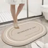 Alfombrilla de suelo para inodoro de Diatomeas suave de lujo, alfombrilla de baño antideslizante absorbente de agua y de secado rápido, alfombra para el hogar
