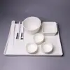 Porcelana Blanca Tazón Pequeño Tazón para Aceite Esencial Tazón para Mascarilla Compresa Húmeda Spa Cuidado de la Piel Salón de Belleza Producto Mezcla Platsito