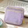 Bolsa de tofu colorida transparente para armazenamento diverso de viagem e ao ar livre, bolsa de malha ultraleve, multifuncional, durável, grande capacidade