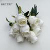 Rosa de ensueño de 9 cabezas, flores de boda, decoración de pared con flores artificiales de Amazon, accesorios de fotografía al por mayor.