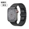 Adecuado para Correa de Acero Inoxidable de Apple con Hebilla Mariposa de Bambú Correa de Reloj iWatch Original de Metal Titanio Ultra2