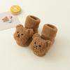 23 Estilos de Meias de Bebê para Outono e Inverno, Forradas com Lã, Espessas, Meias de Cano Médio Antiderrapantes para Chão, Meias de Caminhada de Bebê com Laço Terry e Estampas de Desenho Animado