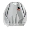 Nueva colección de otoño e invierno: sudadera para hombre con forro de polar, peso pesado, versátil, adecuada para uso en exteriores y casual, cuello redondo, estilo pullover, prenda superior para hombre