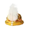 Sombrero de Aladino para mascarada, para adultos y niños, para fiestas navideñas, accesorios de actuación, sombrero de plumas para Halloween.