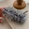 Presilha de Cabelo Torcida Estilo Coreano para Mulheres, Acessório de Cabelo para a Parte de Trás da Cabeça, Novo Modelo 2026, Presilha Banana de Rede de Bolinhas de Alta Qualidade, Presilha Vertical
