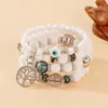 Pulseira de Contas com Árvore da Vida Multicamadas Atacado para Mulheres, Moda Criativa Boêmia com Cristal de Imitação