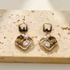 Pendientes Cuadrados de Circonita de Alta Gama, Lujo Ligero, Versátiles, Modernos, Joyería de Diseño de Nicho