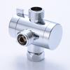 Baño Estilo Americano Desviador de Tres Vías Brazo de Ducha Superior Aspersor Divisor de Tres Vías Adaptador de Brazo de Extensión Cabezal de Ducha Cromado Soporte de Pared