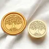 Carimbo de Selo de Cera Vintage Diretamente da Fábrica, Carimbo de Selo de Cera Árvore da Vida, Cabeça de Carimbo de Cobre com Tema de Planta da Floresta para Diário e Selagem de Convites