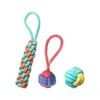 Juego Duradero de Juguetes para Perros 3 Piezas Juguetes de Nudo de Nylon Coloridos para Masticar