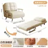 Cama plegable de cuero encerado, sofá perezoso, doble propósito, individual o doble, adecuada para apartamentos pequeños, salas de estar, balcones, y con un estilo vintage