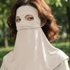 Cubrebocas de Sol de Cara Completa Panda para Mujer Verano Exterior Conducción Máscara UV Agujero Transpirable Oculto Gini Facial