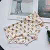 [80-120] 524 Seda de Hielo estampado lindo tiro bajo bolsa de ropa interior para mujer cadera con taladro ropa interior para mujer tiro bajo