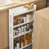 Estante Angosto de 10 cm para Almacenamiento Detrás de la Puerta del Baño, Gabinete para Espacio del Inodoro, Carrito Pequeño de Pie, Estante para Grietas del Baño, Solución de Almacenamiento