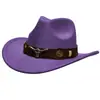 Sombrero de Vaquero Occidental Estilo Étnico, Artículo Popular de Comercio Exterior Transfronterizo, Decoración de Cabeza de Vaca, Ala Levantada, Ala Ancha, Sombrero de Fieltro Retro para Hombres y Mujeres
